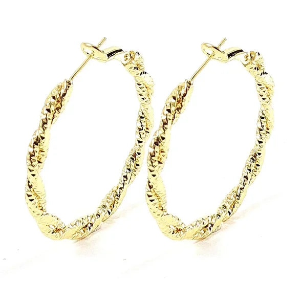 Boucles d'oreilles Créoles entrelacées