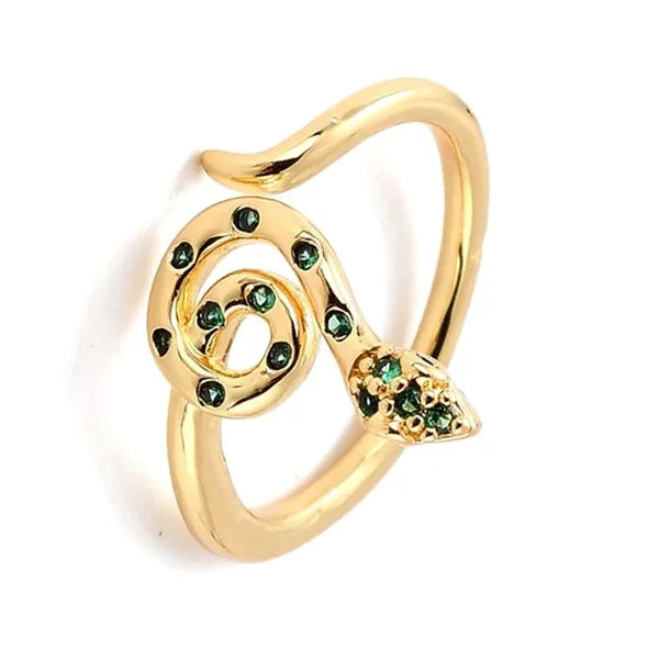 Bague femme réglable serpent