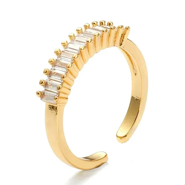 Bague  réglable lignée de zirconium