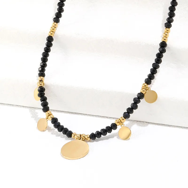 Collier en perles et Acier Inoxydable
