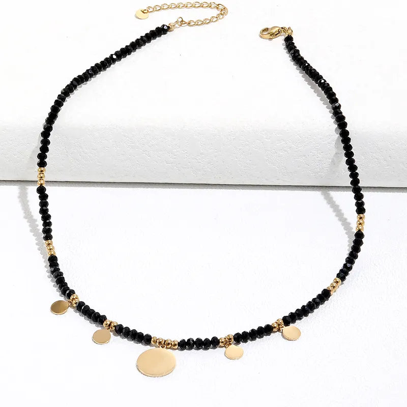 Collier en perles et Acier Inoxydable