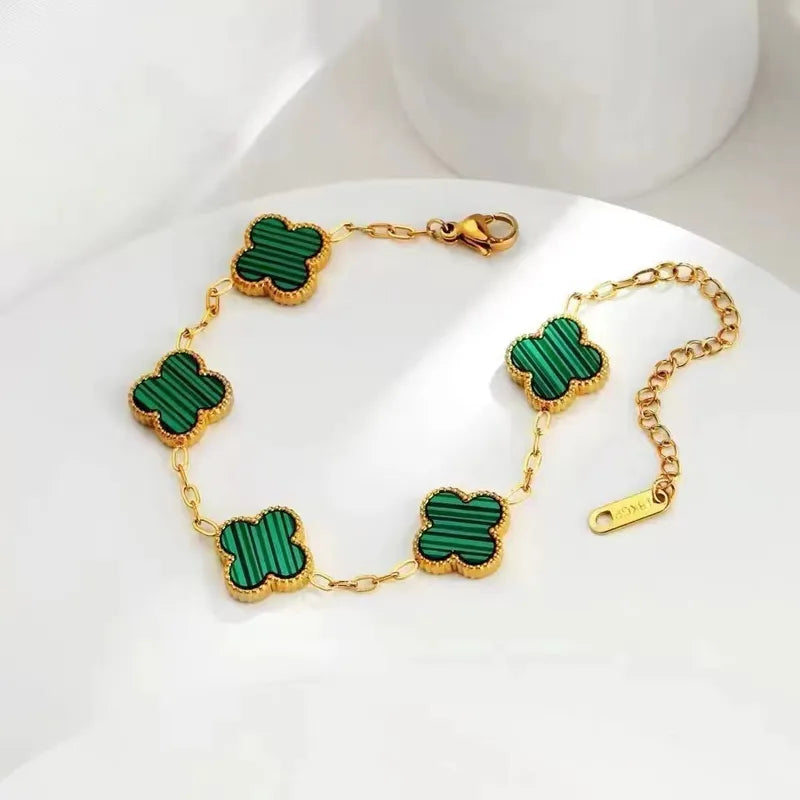 bracelet trèfle vert