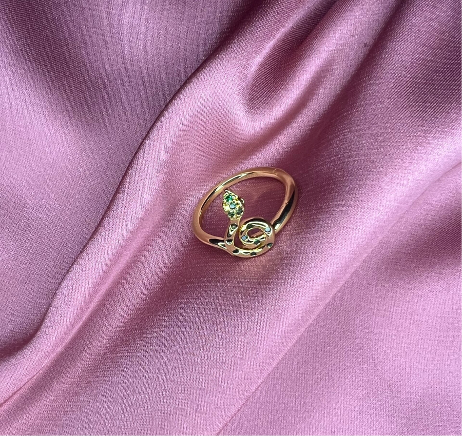 Bague femme réglable serpent