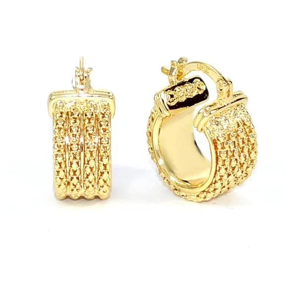 Boucles d'oreilles Créoles 4 rangs